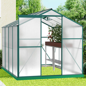 Polycarbonate Greenhouse - 6'x8' Heavy Duty Walk-in Plant Garden Greenhouse