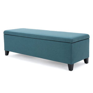 Contemporary Storage Ottoman Bench With Upholstery