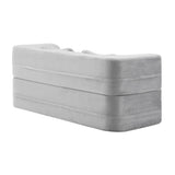 Queen Size Modern Light Grey Floor Sofa with 4 Pillows