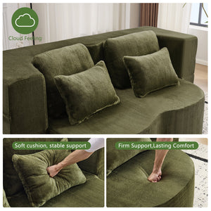 Queen Size Foldable Sofa Bed Chenille Futon Sofa Couch
