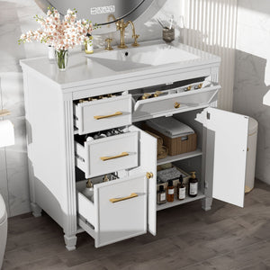 Modern Bathroom Vanity With Ceramic Sink