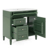 Bathroom Vanity With Top Sink, 2 Drawers and Tip Out Drawer