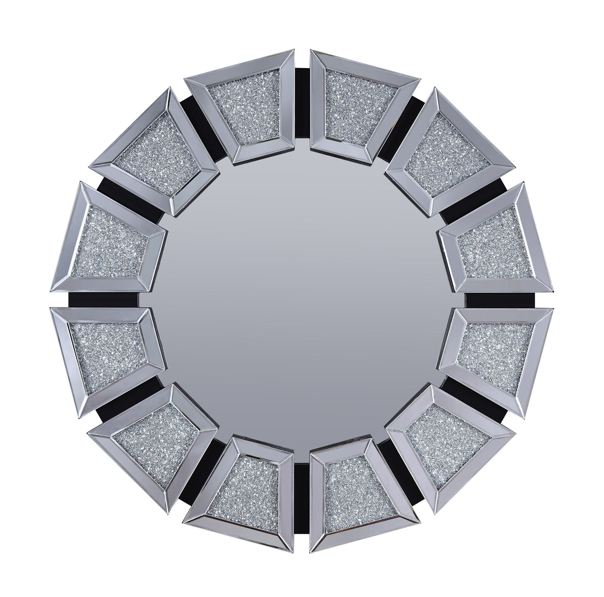 Noralie Mirrored Faux Diamonds Accent Mirror