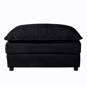 Luxury Chenille Ottoman with Double-Layer Cushion