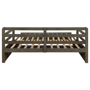 Twin Long 2 Drawer Daybed With Extendable Trundle, Storage Drawers, Fits Standard Mattress - Gray