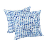 2 Pack Weatherproof Outdoor Cotton Pillow Set, Water and Fade Resistant