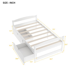 Platform Bed With 2 Drawers