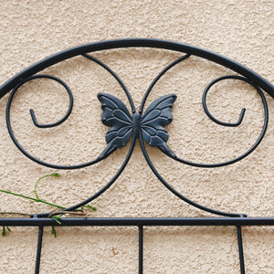 4 Pack Metal Garden Trellis 86.7" x 19.7" Rustproof Trellis for Climbing Plants Outdoor Flower Support Black