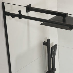 60" W x 76" H Sliding Frameless Shower Door in Matte