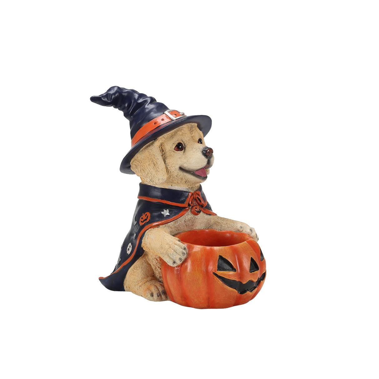 Halloween Labrador Retriever Witch Puppy Figurine