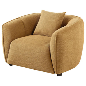 Aleisha Chenille Upholstered Accent Chair Mustard Yellow