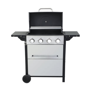 4-Burner Propane Gas BBQ Grill with Stainless Steel and Enamel Grids