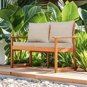 24x24 Inch Outdoor Deep Seat Cushion Set - Beige