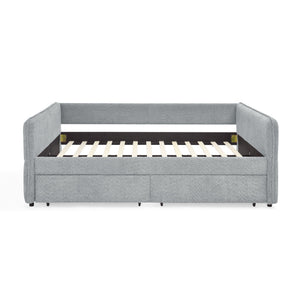 Upholstered Daybed & 2 Drawers