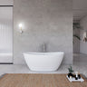 61 Inch Freestanding Solid Surface Soaking Bathtub