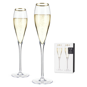 Crystal-Gold-Rimmed-Champagne-Flutes-Viski®-Champagne-Glasses