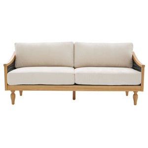 Loveseat Sofa With Armrests - Black
