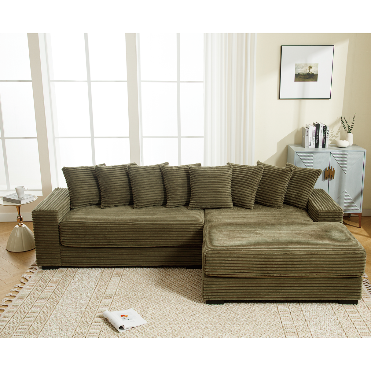 Oversized Two-Piece L-Shaped Sofa
