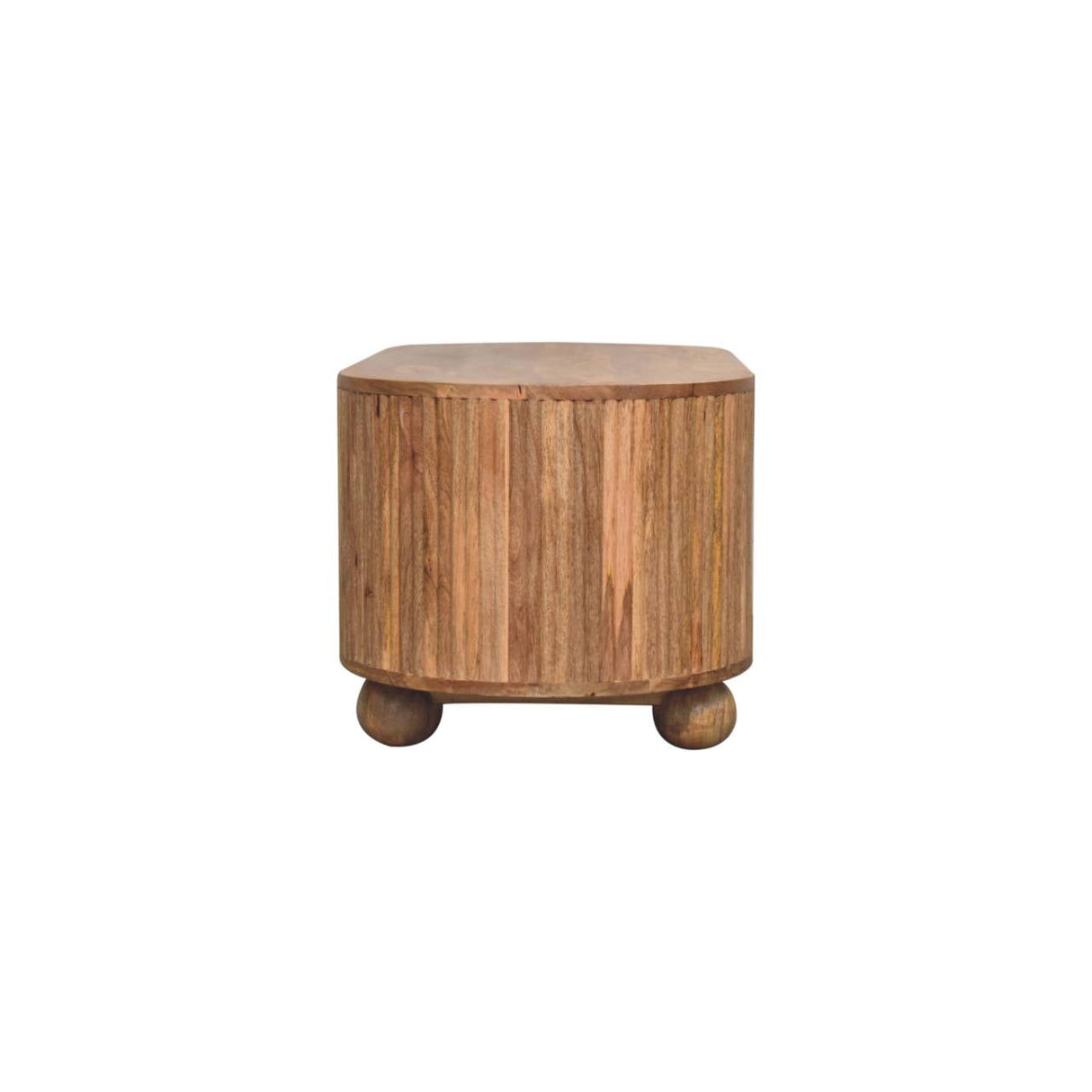 Solid Wood Soba Ball Coffee Table, Open Storage