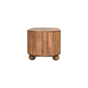 Solid Wood Soba Ball Coffee Table, Open Storage