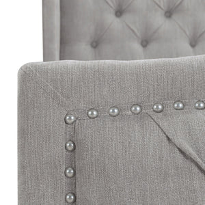 The Eldhavn™ Nailhead Upholstered Bedframe King