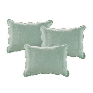 6 Piece Reversible Scalloped Edge Daybed Cover Set - Seafoam