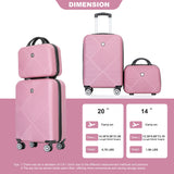 2 Piece Luggage Sets Lightweight Suitcase, Spinner Wheels