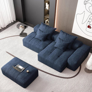 Modern Oversized Modular Sectional Sofa with Pillows - Multiple Colors