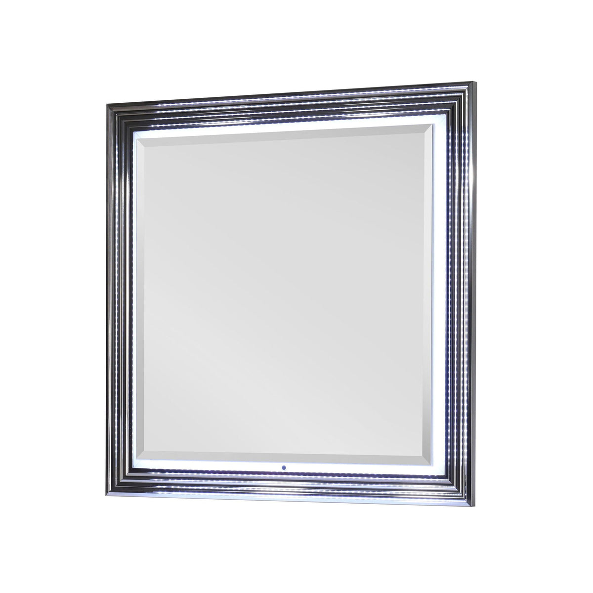 Moon - Smooth Mirror With LED - White