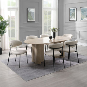Jirina - Dining Table - Travertine Pattern