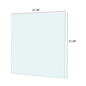 Square Tempered Glass Top