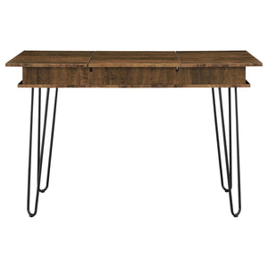 Sheeran 47-inch Writing Desk with Storage Rustic Amber