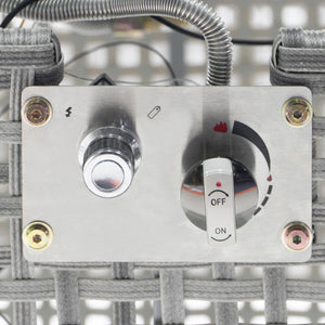 K&K 43' Propane Gas Fire Pit Table, Grey