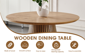 Wooden Dining Table - Modern Round Kitchen Design