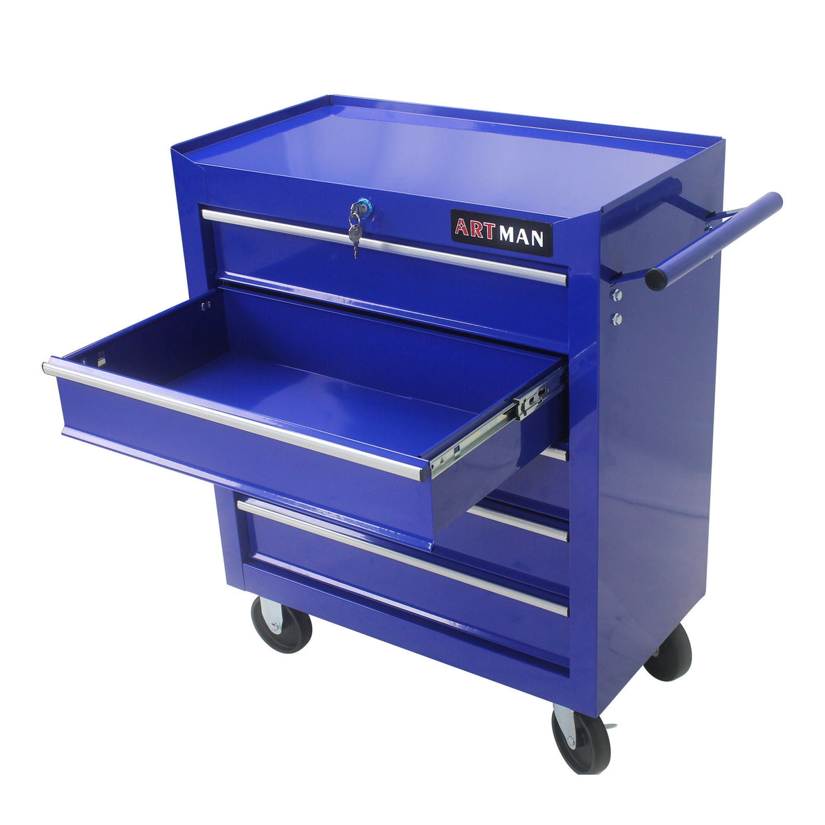 Multifunctional Tool Cart With Wheels And Drawers