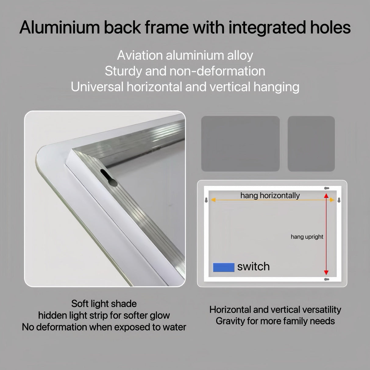 LED Backlit Bathroom Mirror with Anti-Fog Functionality
