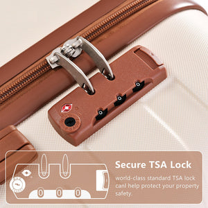 3-Piece Luggage Set - 20in Checked Suitcase with TSA Lock