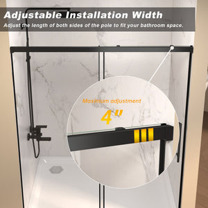 48" W × 72" H Single Sliding Shower Door