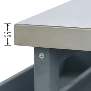 K&K Outdoor Kitchen Island, Rolling Bar Cart & Storage Cabinet