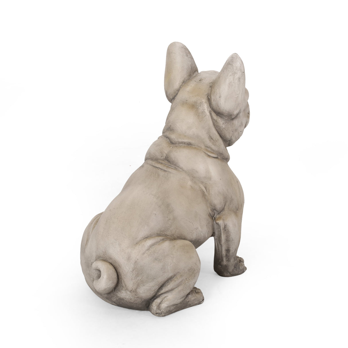 Dog Garden Sculpture, Outdoor French Bulldog Garden Statue, Gray