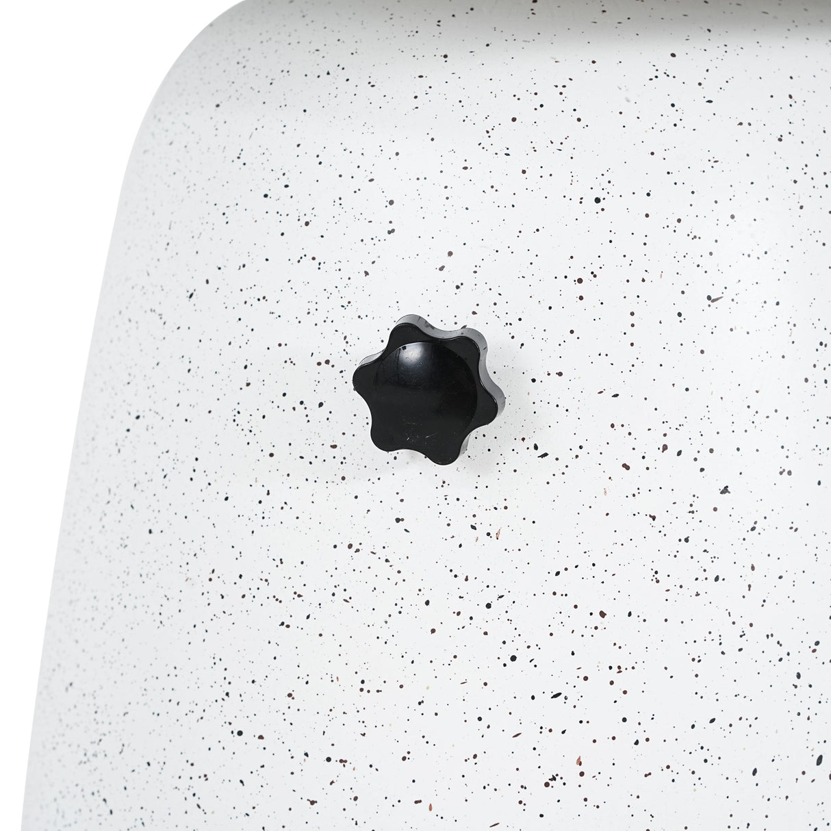 Tess MGO Outdoor Patio Side Table Umbrella Base with Sand-Filling Design White Marble