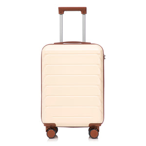 14'/20' 2-Piece ABS Spinner Wheel Luggage Set (Beige)