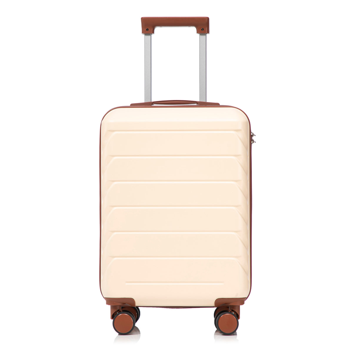 Beige 2-Piece Spinner Luggage Set with Hard Shell - Beige