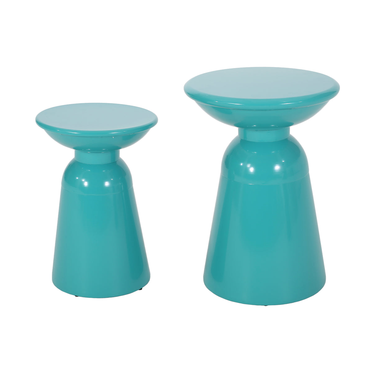 Outdoor set of 2 end tables