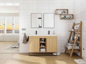 48" Freestanding Bathroom Vanity With Resin Double Sink