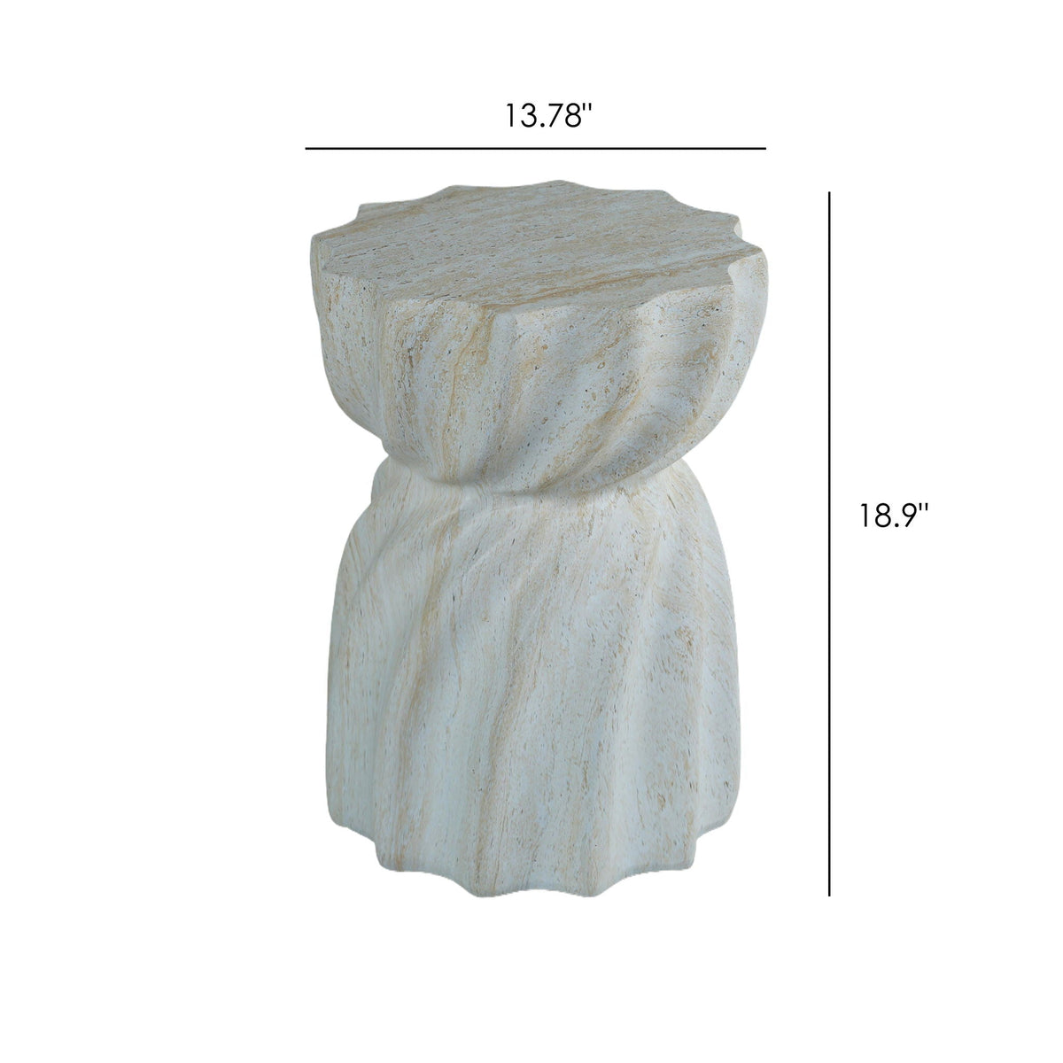 Outdoor End Table - Marble
