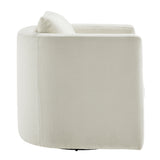 Sutton Light Grey Performance Fabric Swivel Barrel Chair