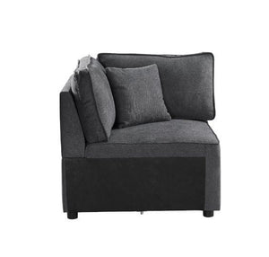 Silvester - Modular Wedge With Pillow - Gray Fabric
