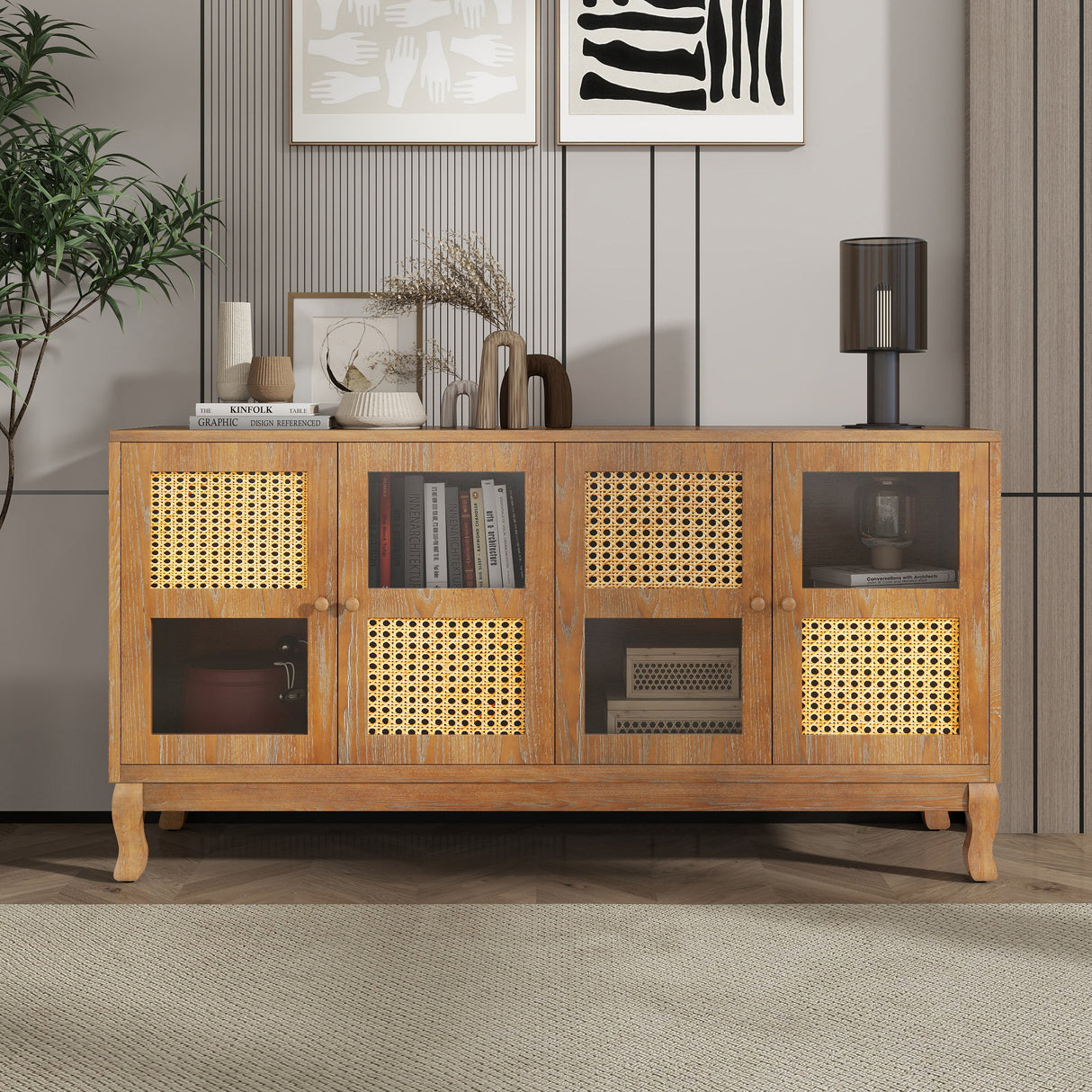 Retro 4-Door Sideboard
