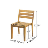 Outdoor Dining Side Chair (Set of 2) - Teak Finish